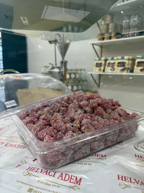 Pomegranate pistachio Turkish delight